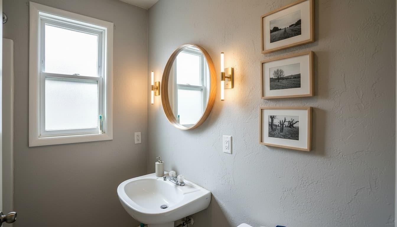 After: Bathroom Scandinavian style wall decor - Example 3