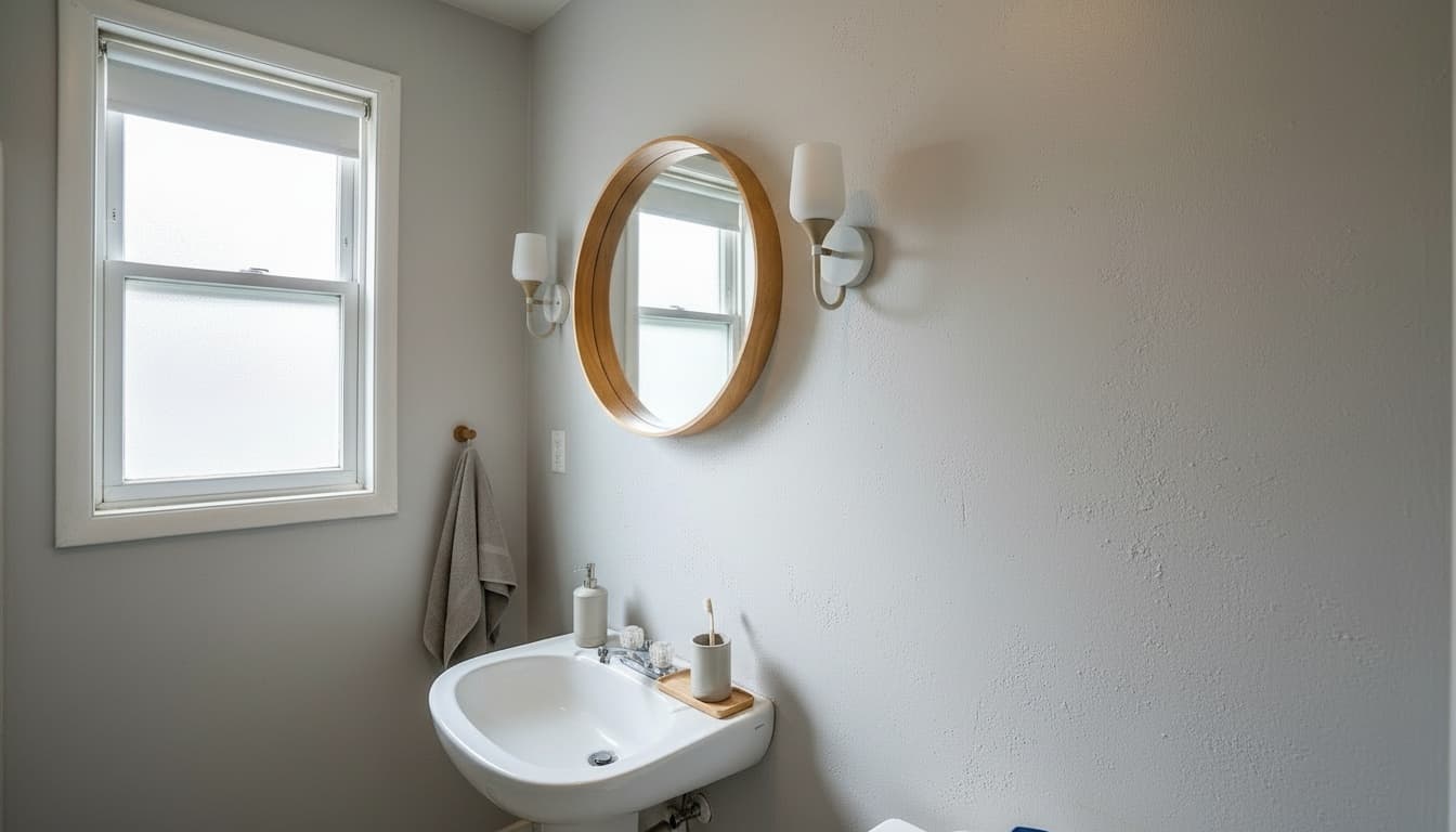 After: Bathroom Scandinavian style wall decor - Example 4