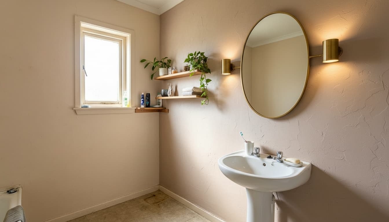 After: Bathroom Transitional style wall decor - Example 5