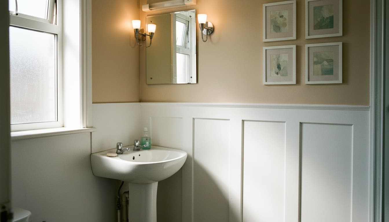 After: Bathroom Transitional style wall decor - Example 8