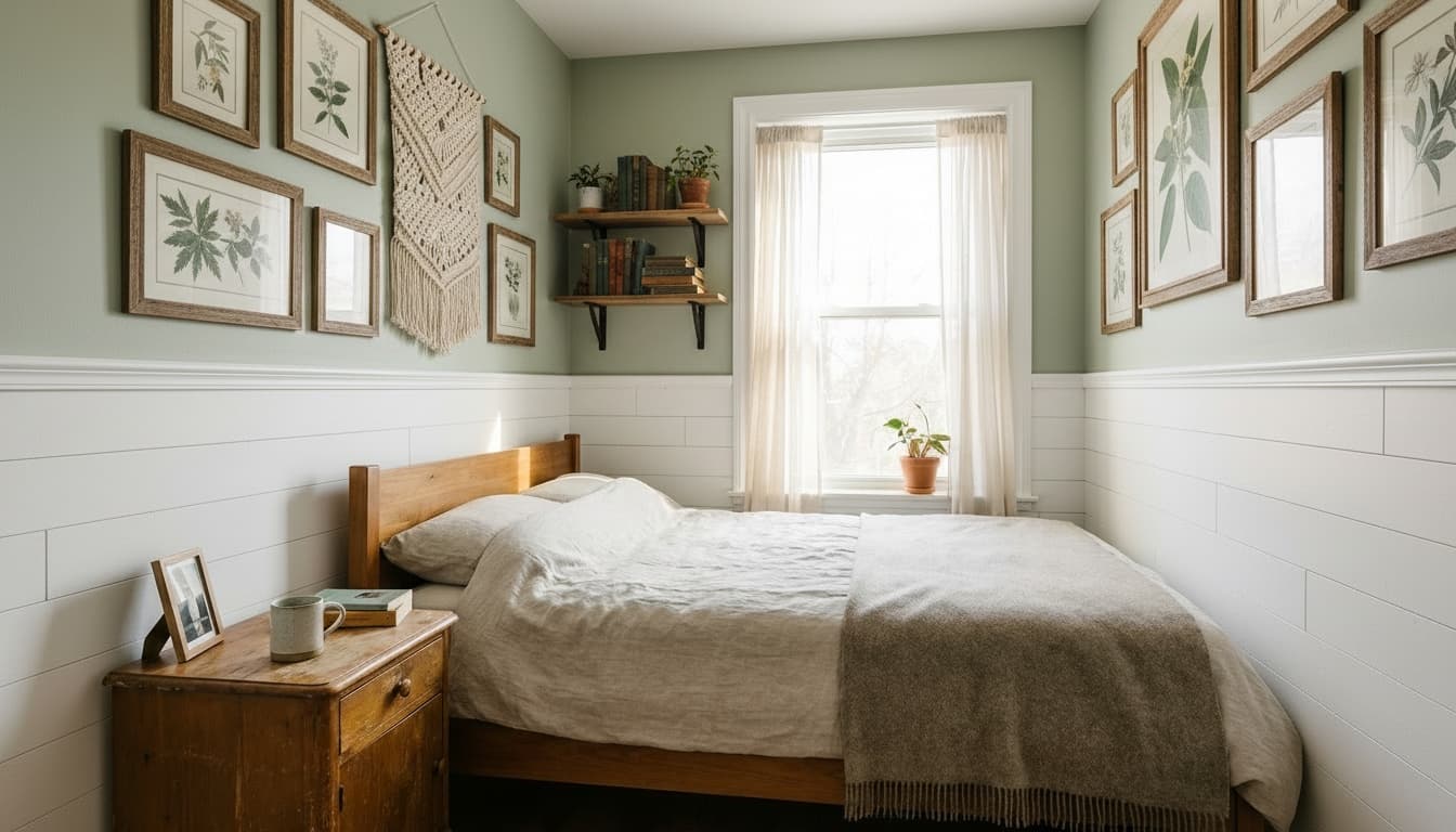 After: Bedroom Farmhouse style wall decor - Example 1