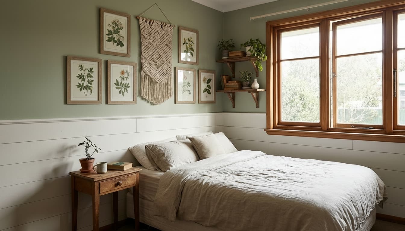 After: Bedroom Farmhouse style wall decor - Example 6