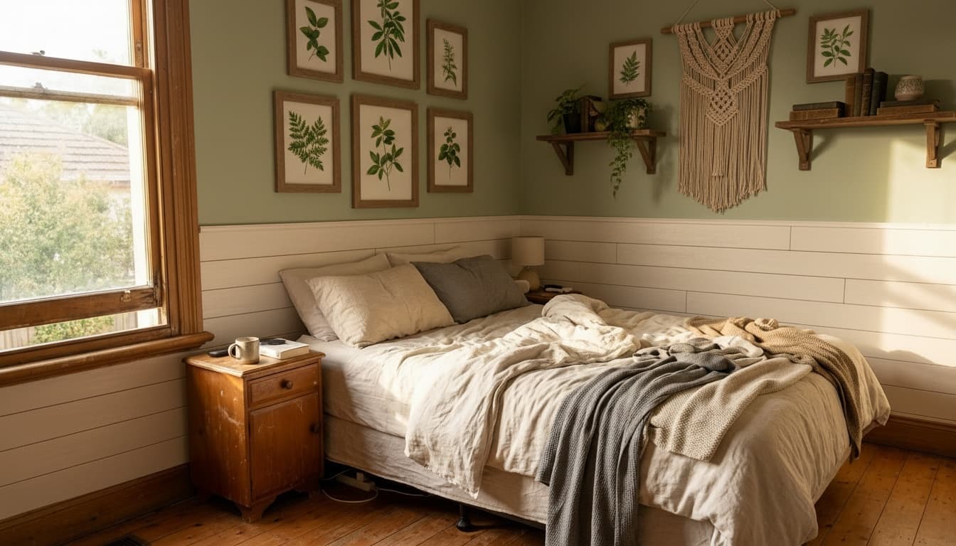 After: Bedroom Farmhouse style wall decor - Example 8