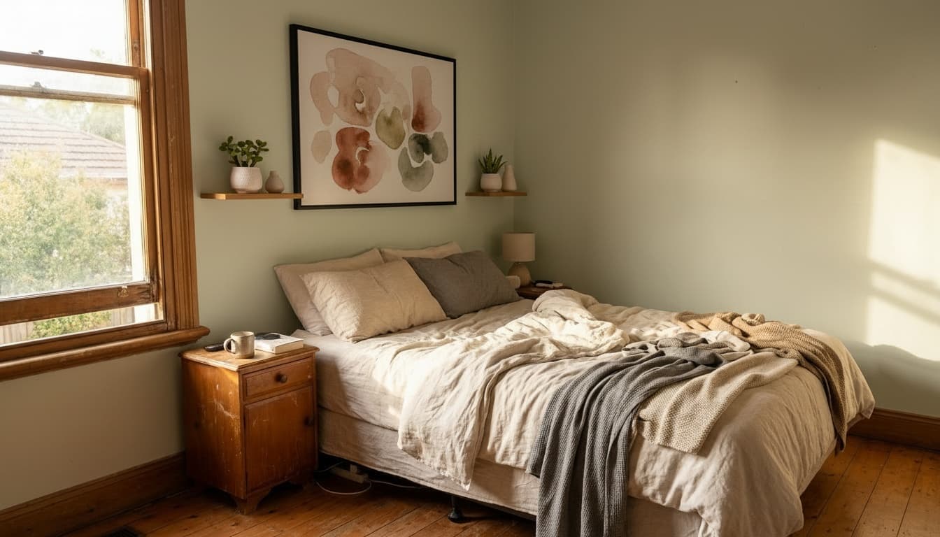 After: Bedroom Minimalist style wall decor - Example 7