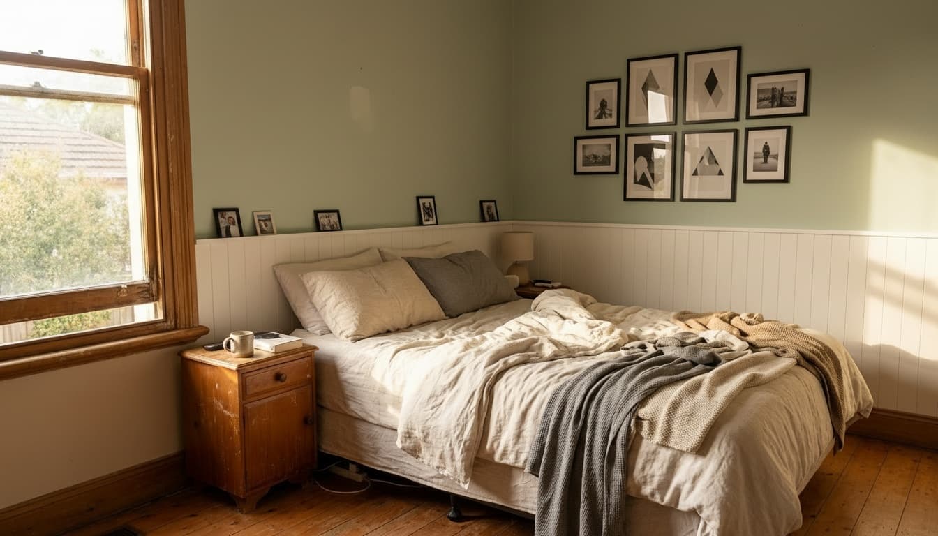 After: Bedroom Modern style wall decor - Example 7