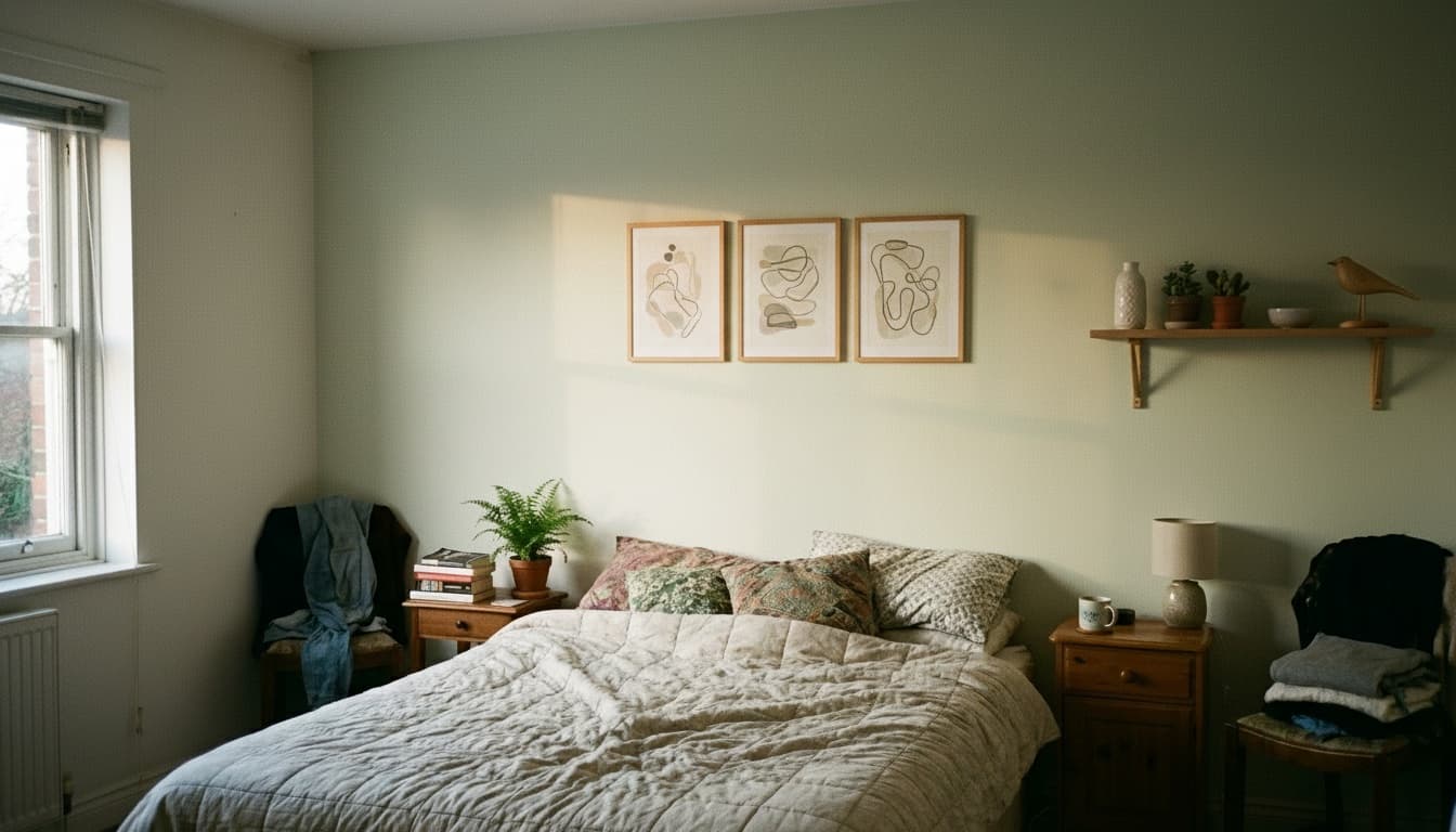 After: Bedroom Scandinavian style wall decor - Example 3
