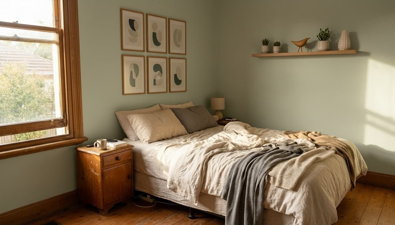 After: Bedroom Scandinavian style wall decor - Example 7