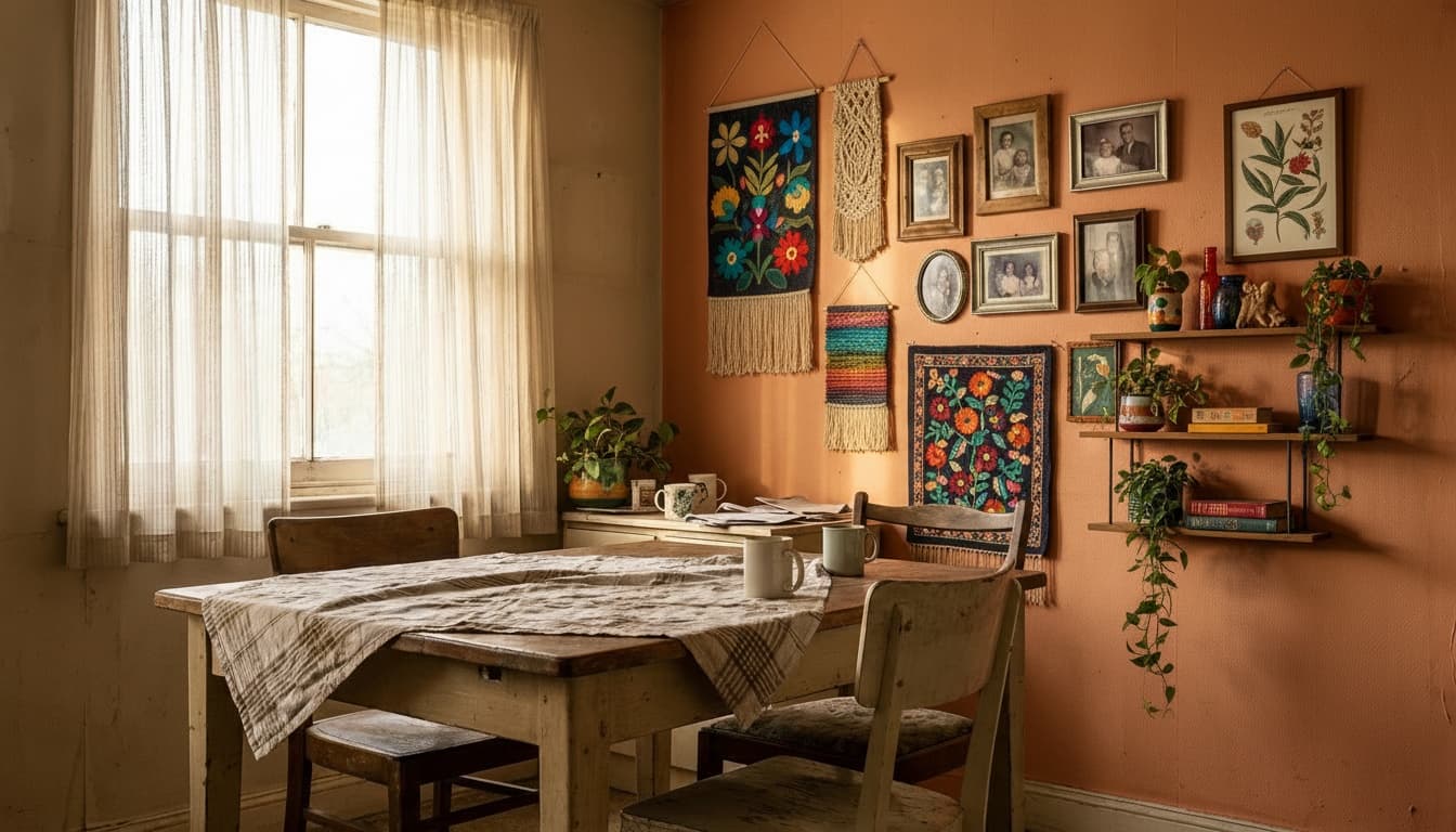 After: Dining Room Bohemian style wall decor - Example 2