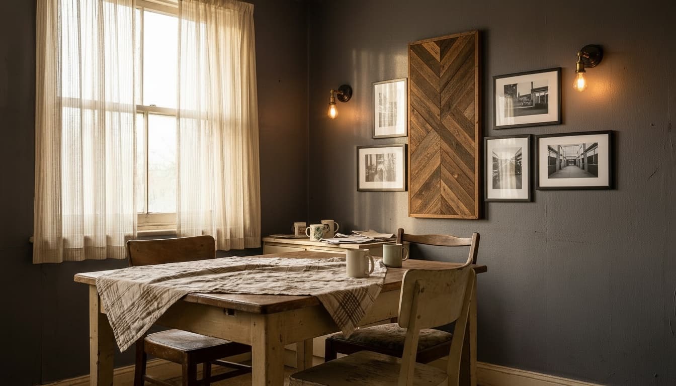 After: Dining Room Industrial style wall decor - Example 2