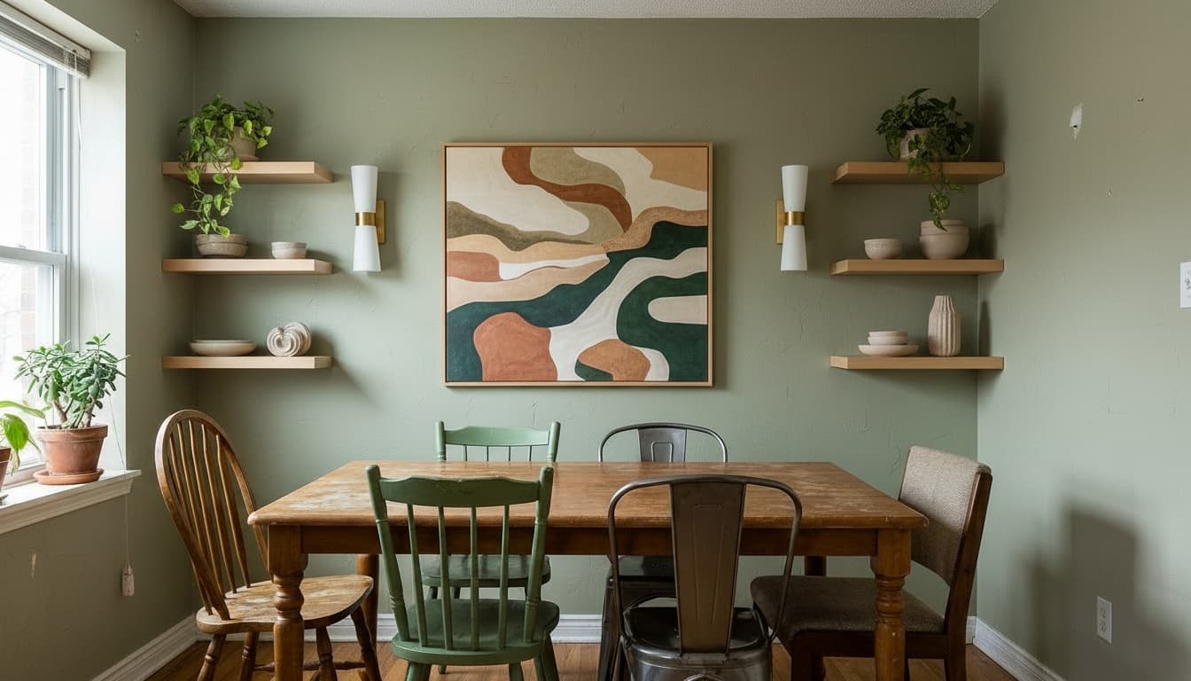 After: Dining Room Japandi style wall decor - Example 4