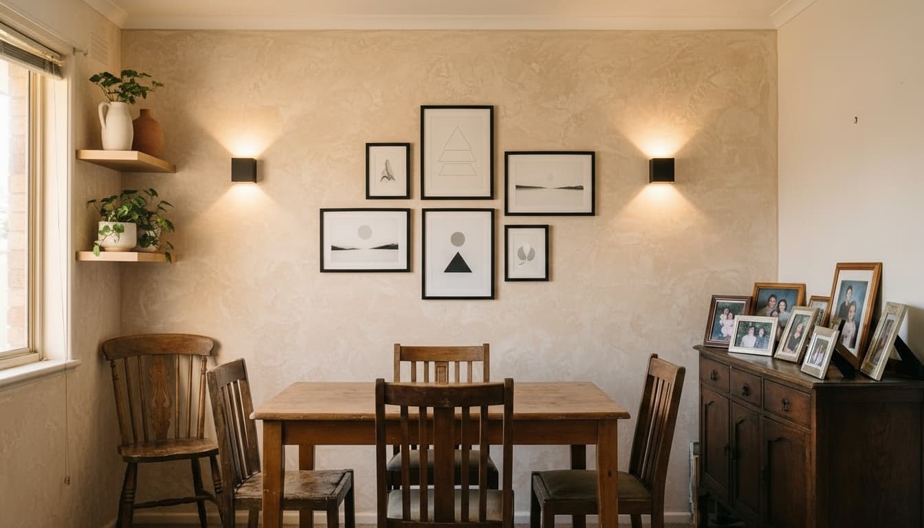 After: Dining Room Japandi style wall decor - Example 5