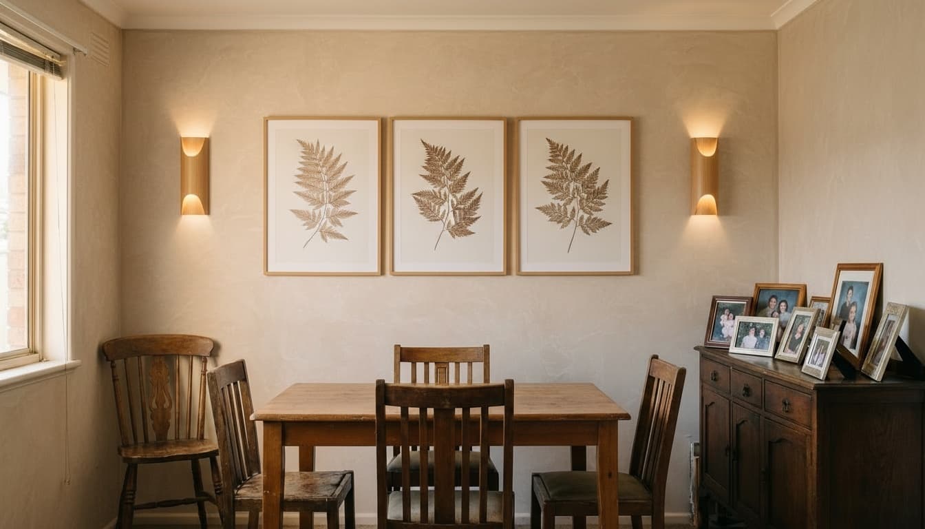 After: Dining Room Japandi style wall decor - Example 6