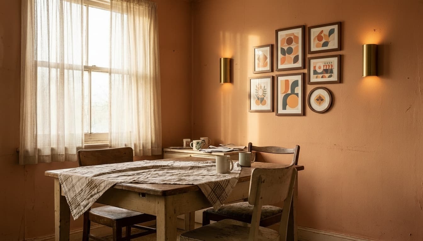 After: Dining Room Mid-Century Modern style wall decor - Example 1