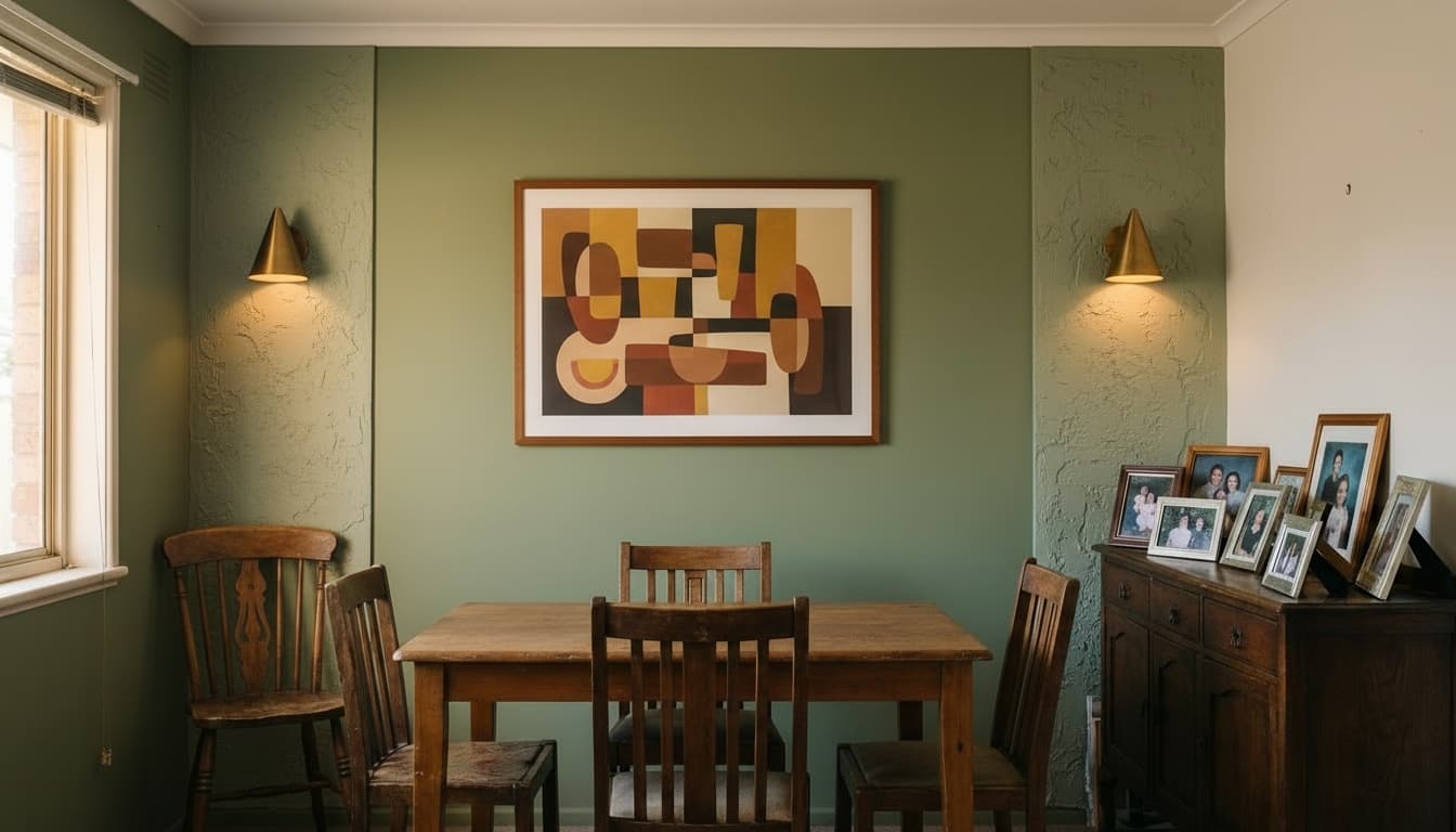 After: Dining Room Mid-Century Modern style wall decor - Example 6