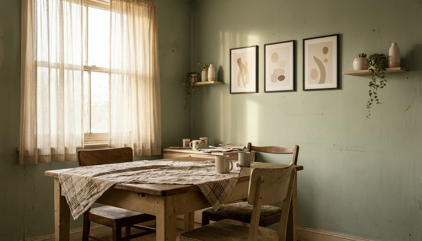 After: Dining Room Minimalist style wall decor - Example 1