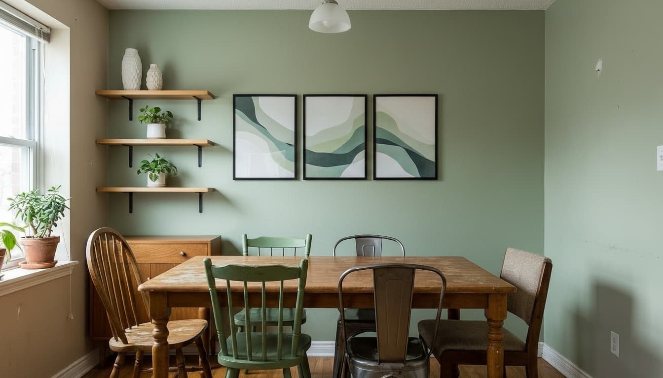 After: Dining Room Minimalist style wall decor - Example 3