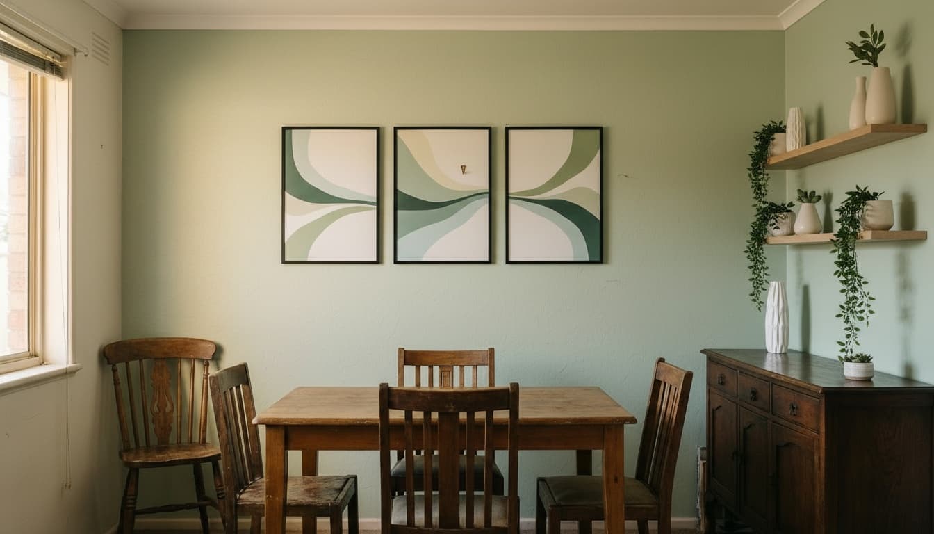 After: Dining Room Minimalist style wall decor - Example 5