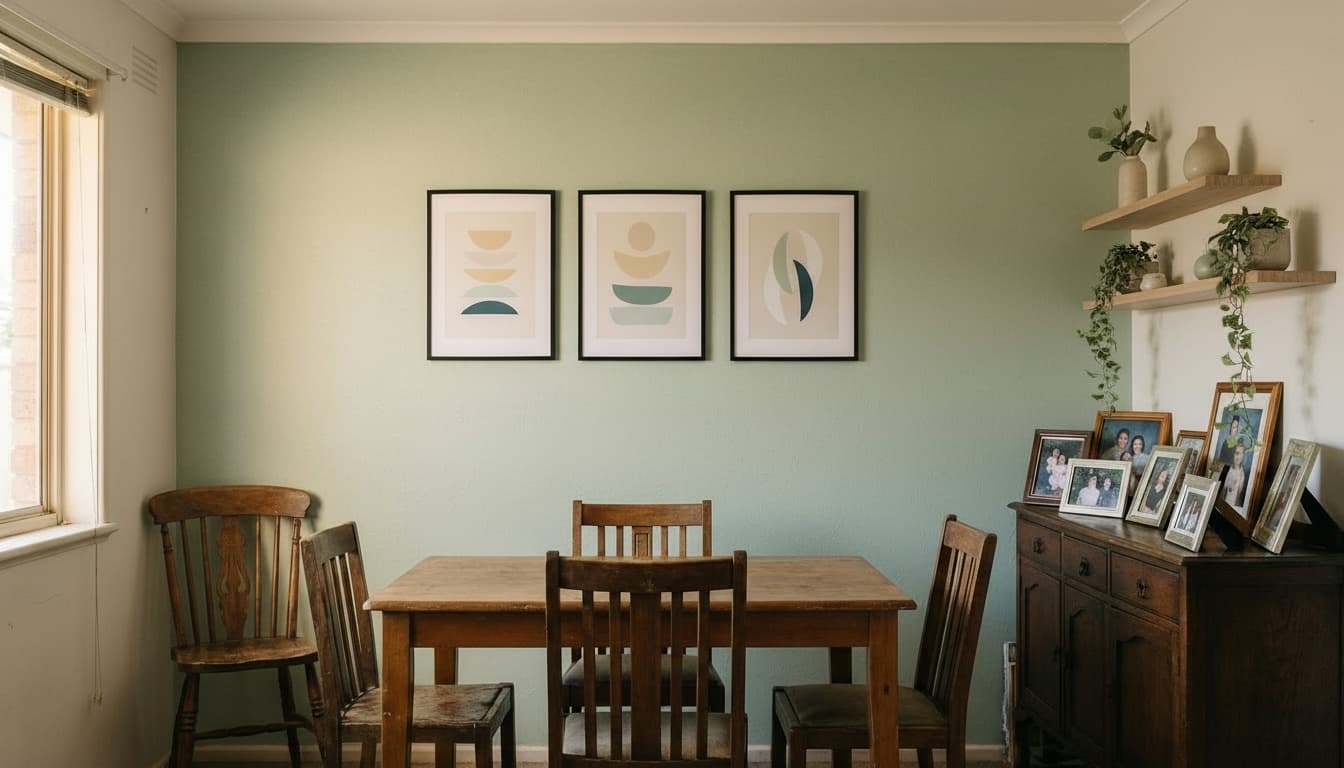 After: Dining Room Minimalist style wall decor - Example 6