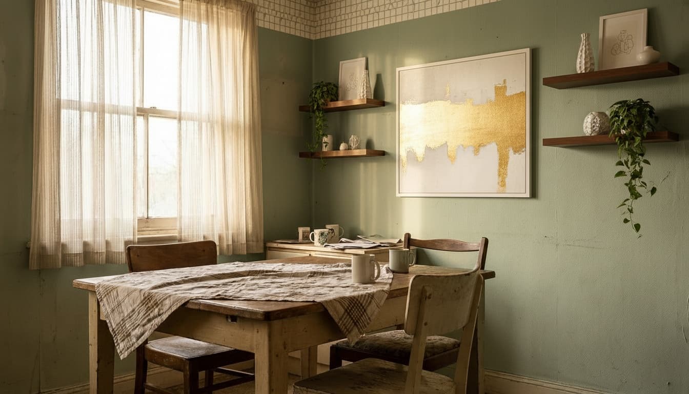 After: Dining Room Modern style wall decor - Example 1