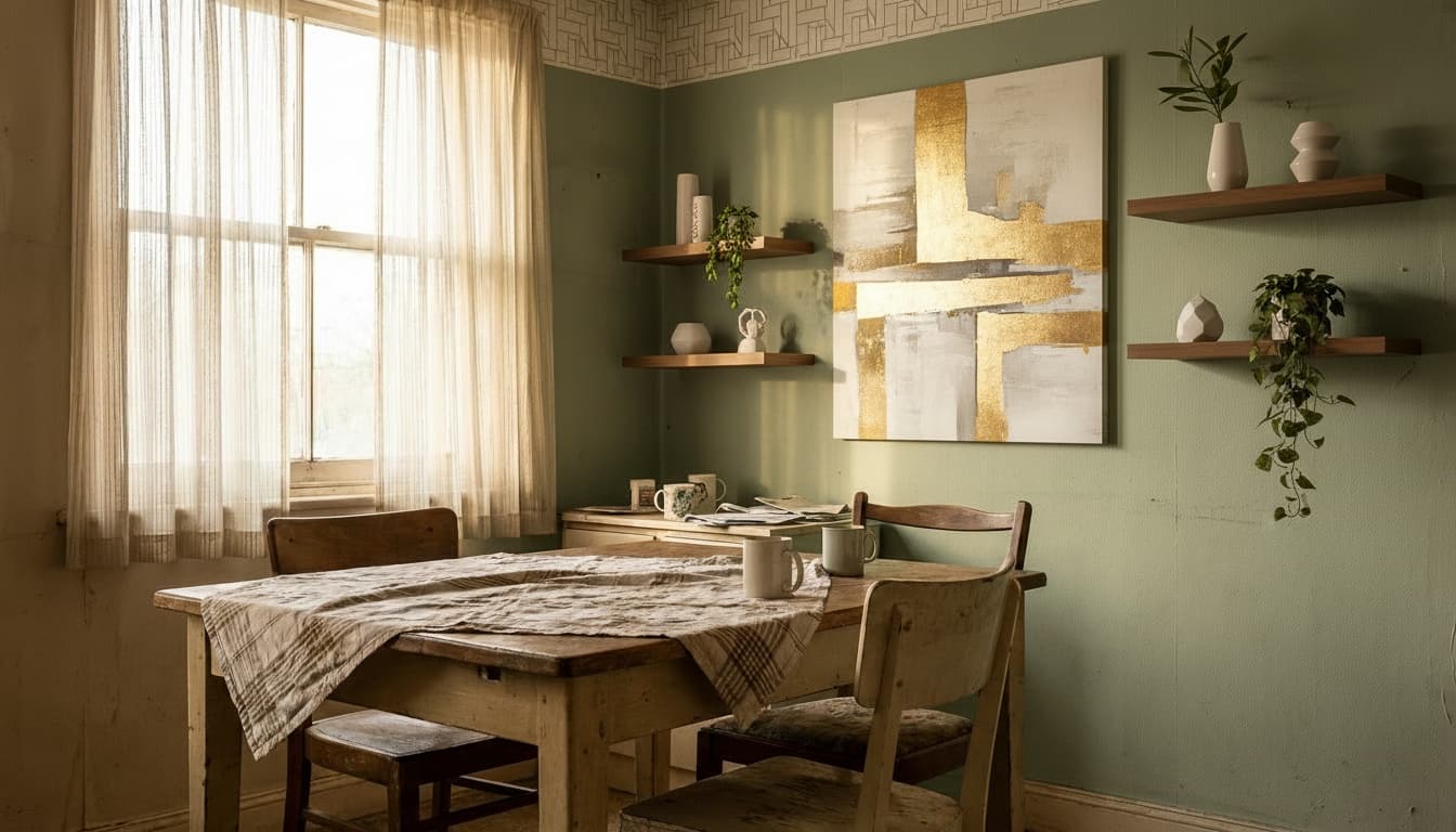 After: Dining Room Modern style wall decor - Example 2