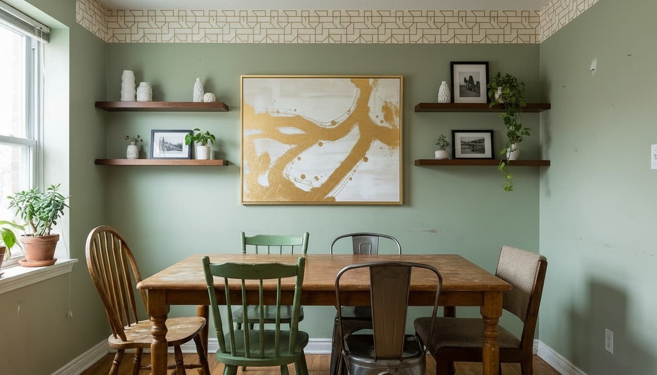 After: Dining Room Modern style wall decor - Example 3