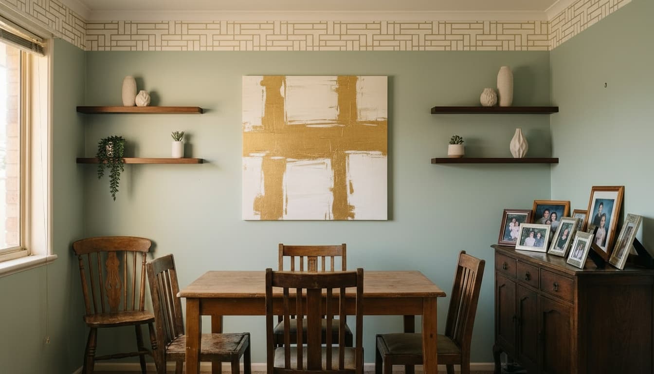 After: Dining Room Modern style wall decor - Example 5