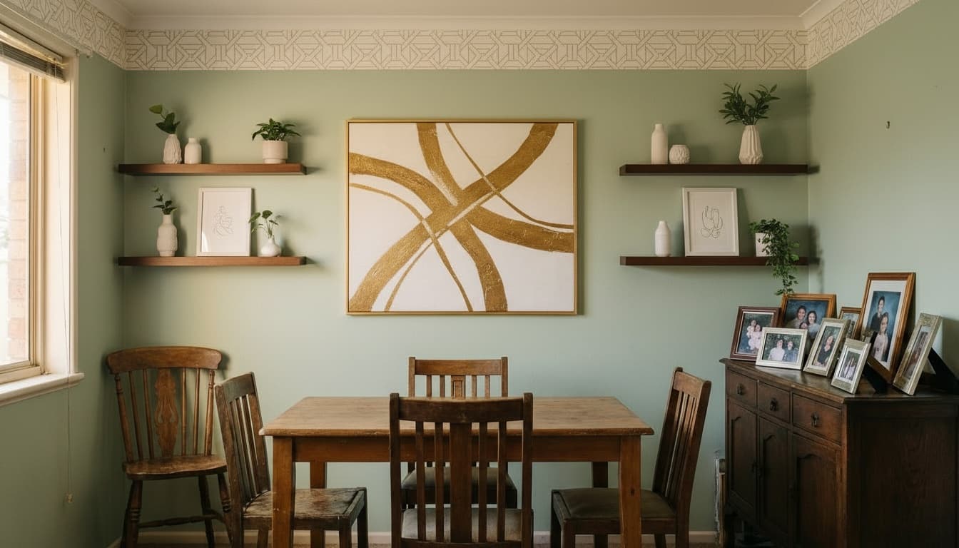 After: Dining Room Modern style wall decor - Example 6