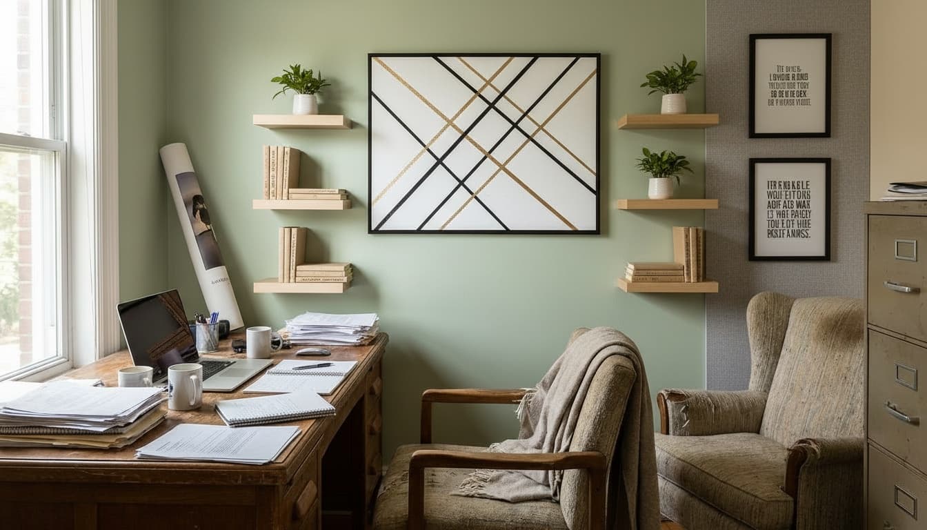 After: Home Office Modern style wall decor - Example 2
