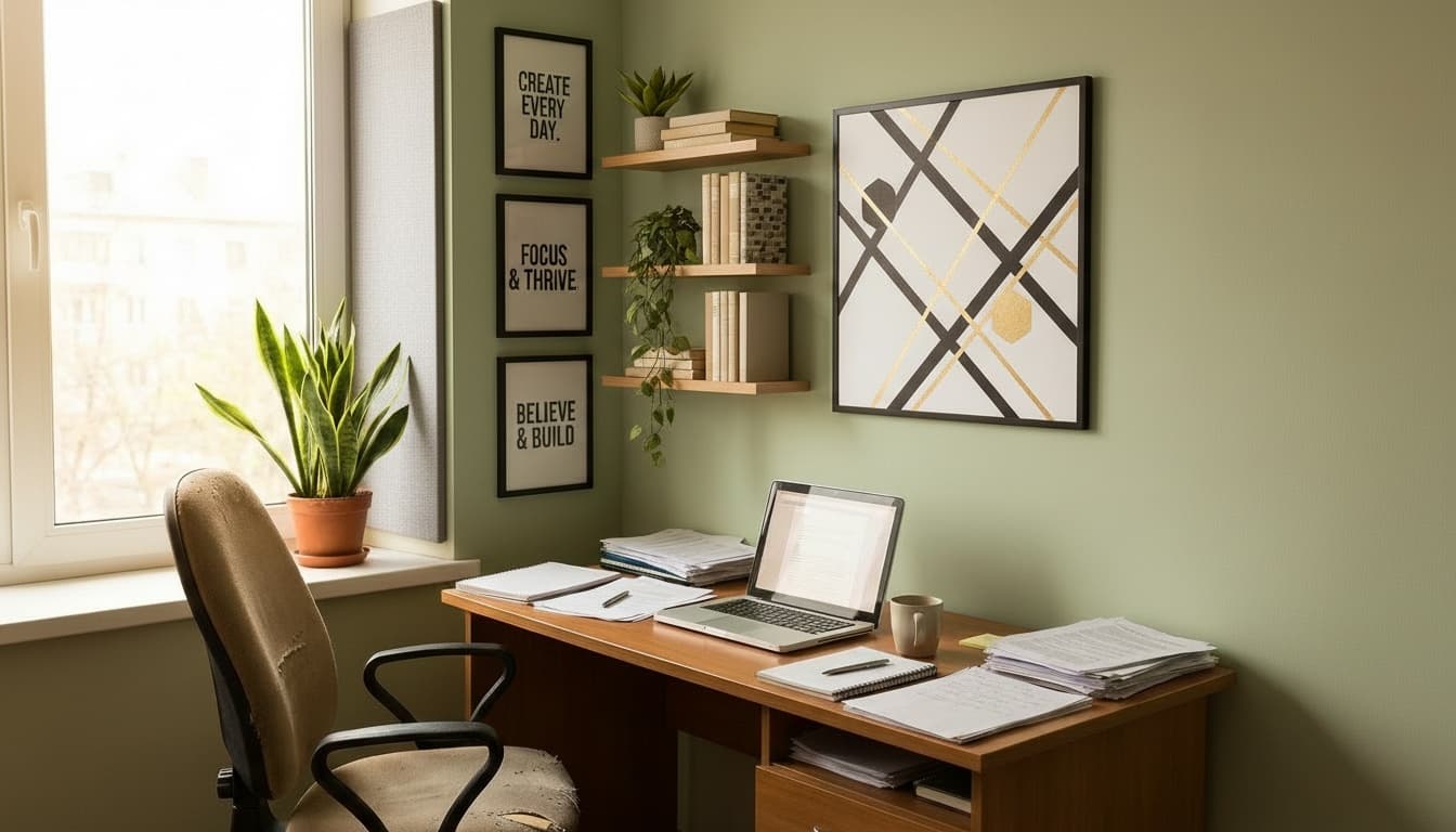After: Home Office Modern style wall decor - Example 6
