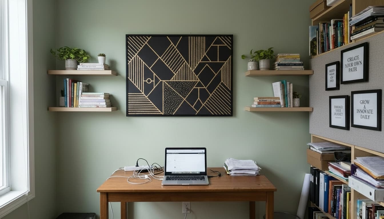 After: Home Office Modern style wall decor - Example 7