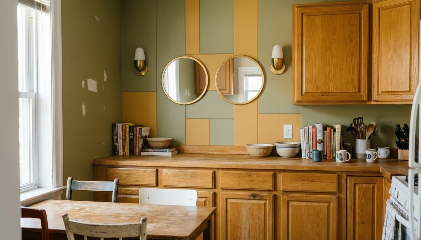 After: Kitchen Mid-Century Modern style wall decor - Example 3