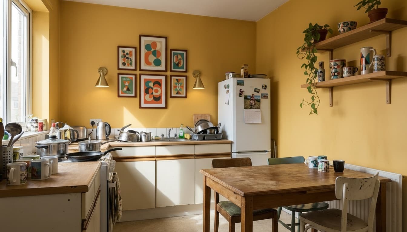 After: Kitchen Mid-Century Modern style wall decor - Example 6