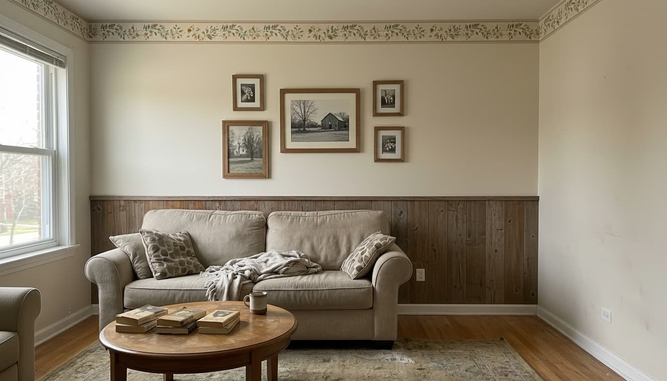 After: Living Room Farmhouse style wall decor - Example 7