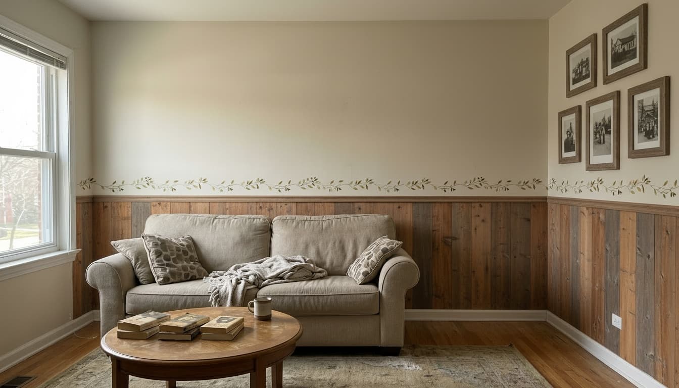 After: Living Room Farmhouse style wall decor - Example 8