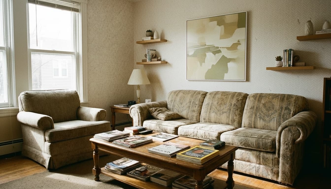 After: Living Room Minimalist style wall decor - Example 3