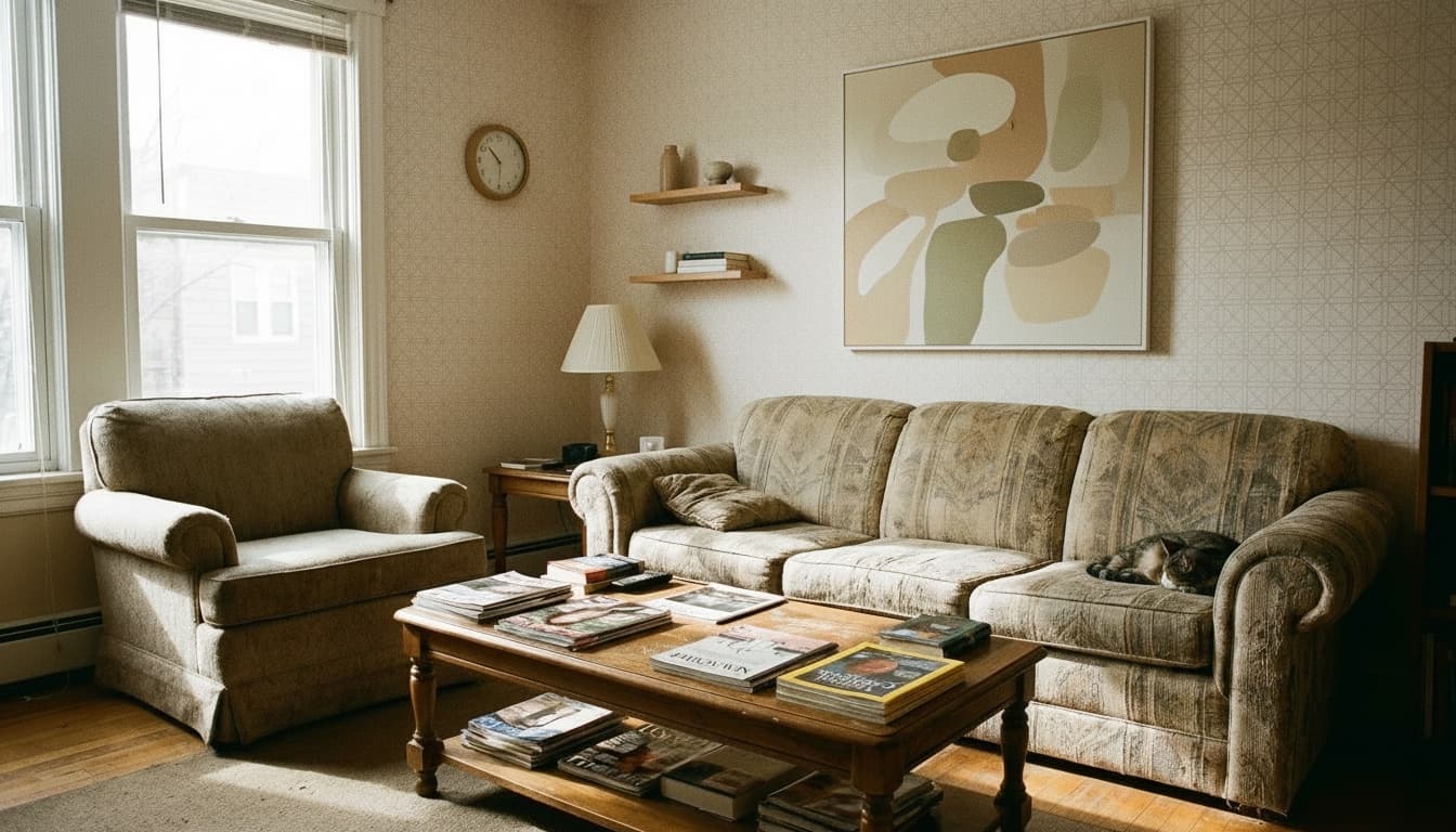 After: Living Room Minimalist style wall decor - Example 4