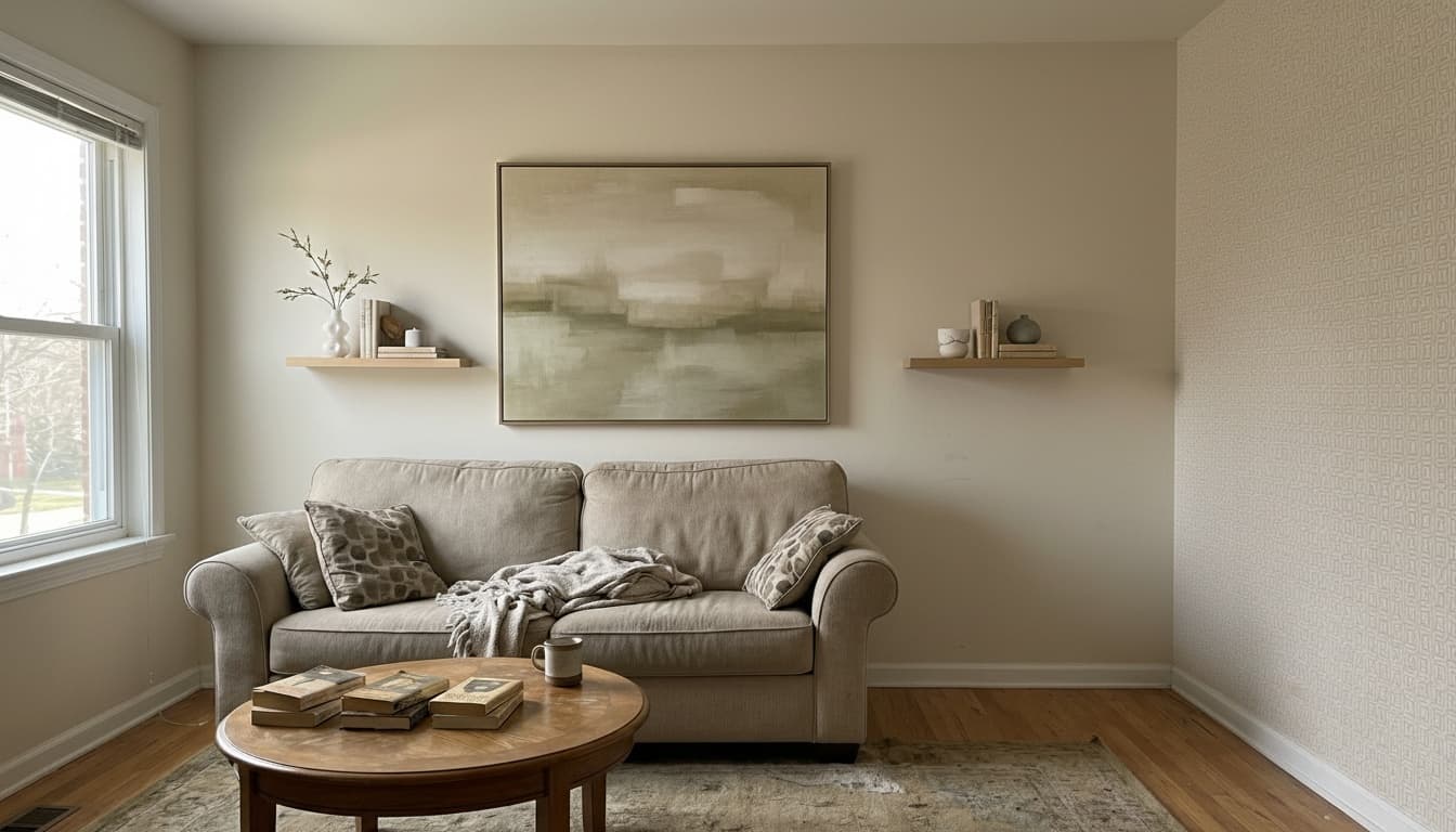 After: Living Room Minimalist style wall decor - Example 7