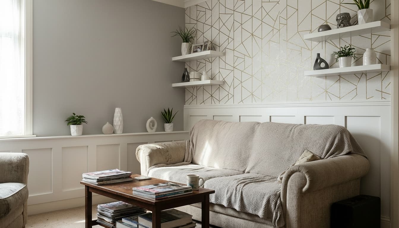 After: Living Room Modern style wall decor - Example 2
