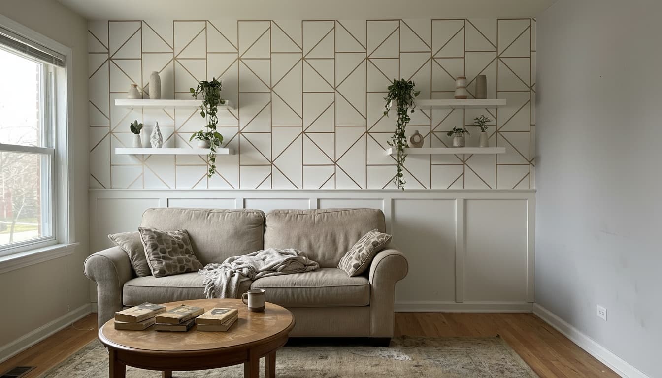After: Living Room Modern style wall decor - Example 8