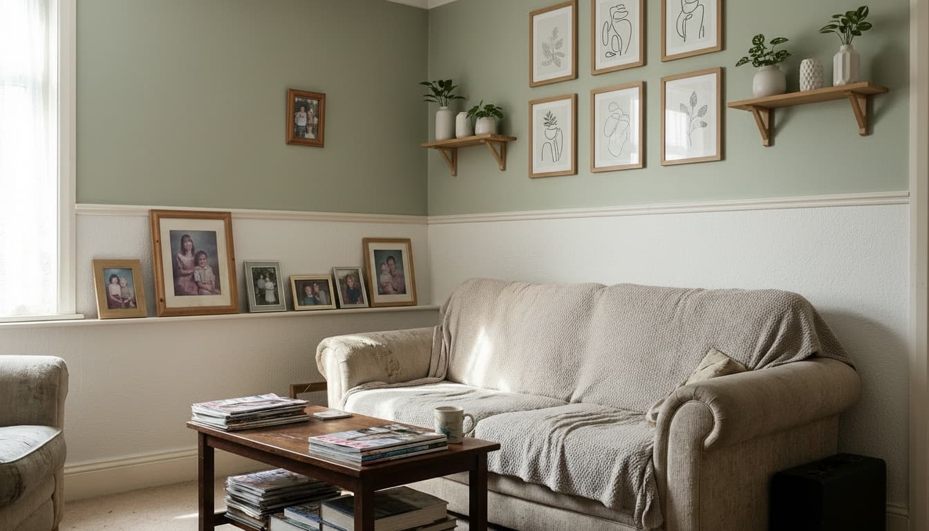 After: Living Room Scandinavian style wall decor - Example 2