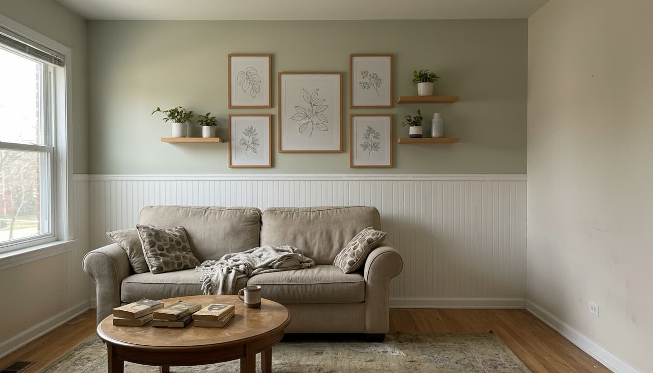 After: Living Room Scandinavian style wall decor - Example 7