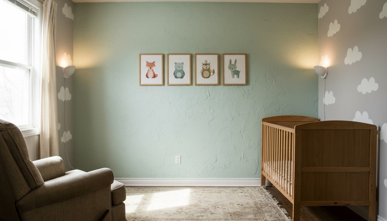 After: Nursery Scandinavian style wall decor - Example 2