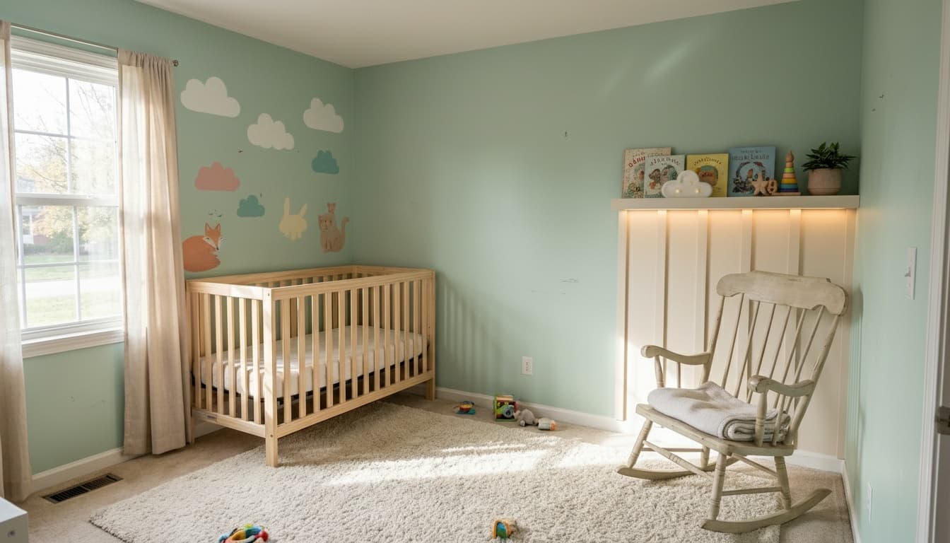 After: Nursery Scandinavian style wall decor - Example 5