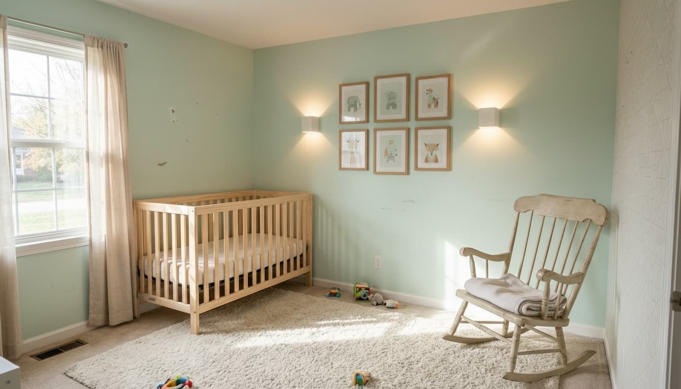 After: Nursery Scandinavian style wall decor - Example 6
