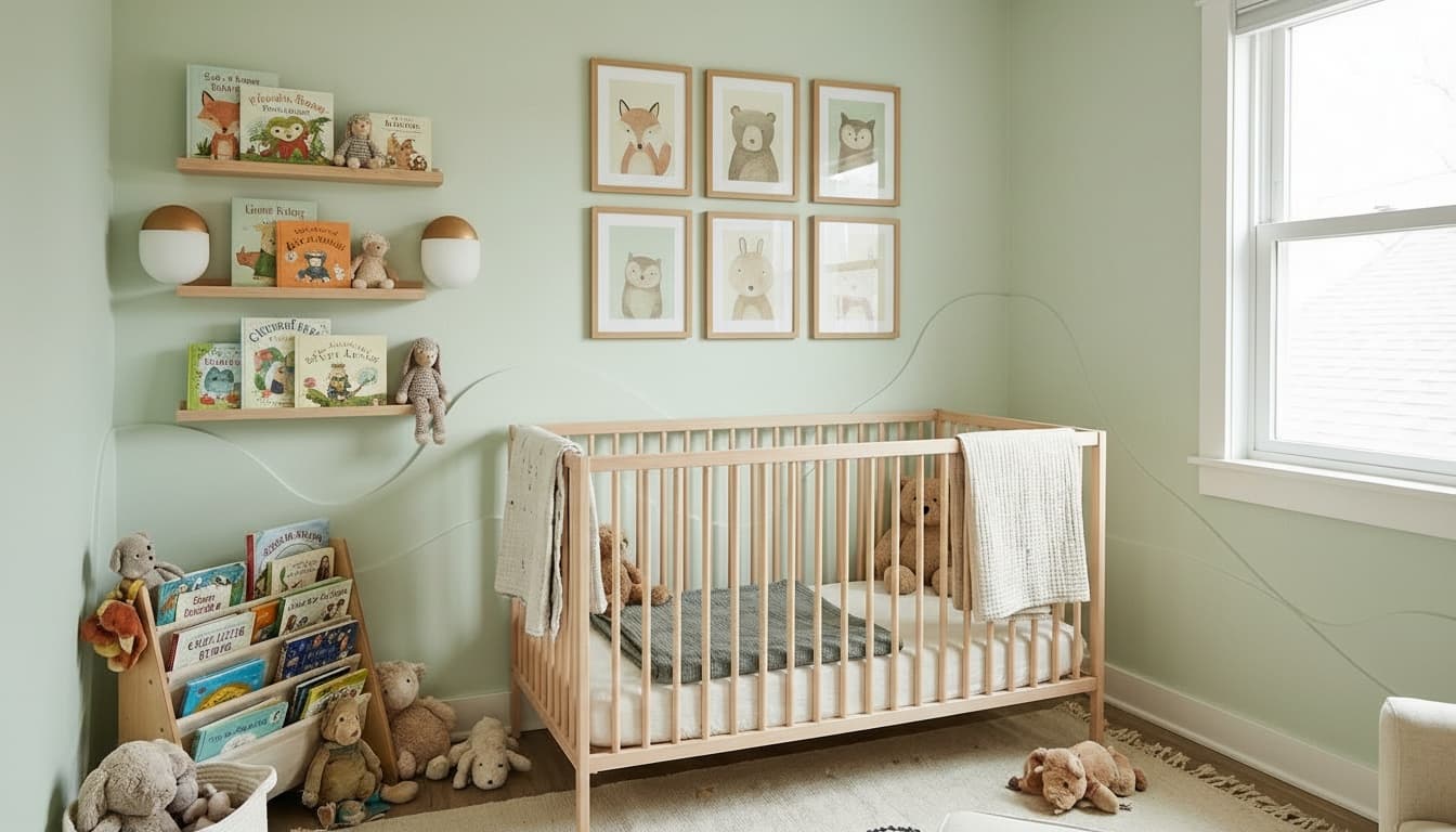 After: Nursery Scandinavian style wall decor - Example 7