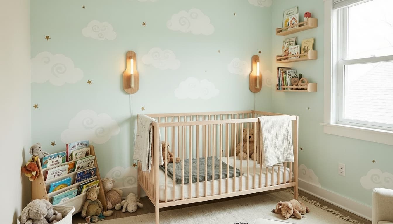 After: Nursery Scandinavian style wall decor - Example 8